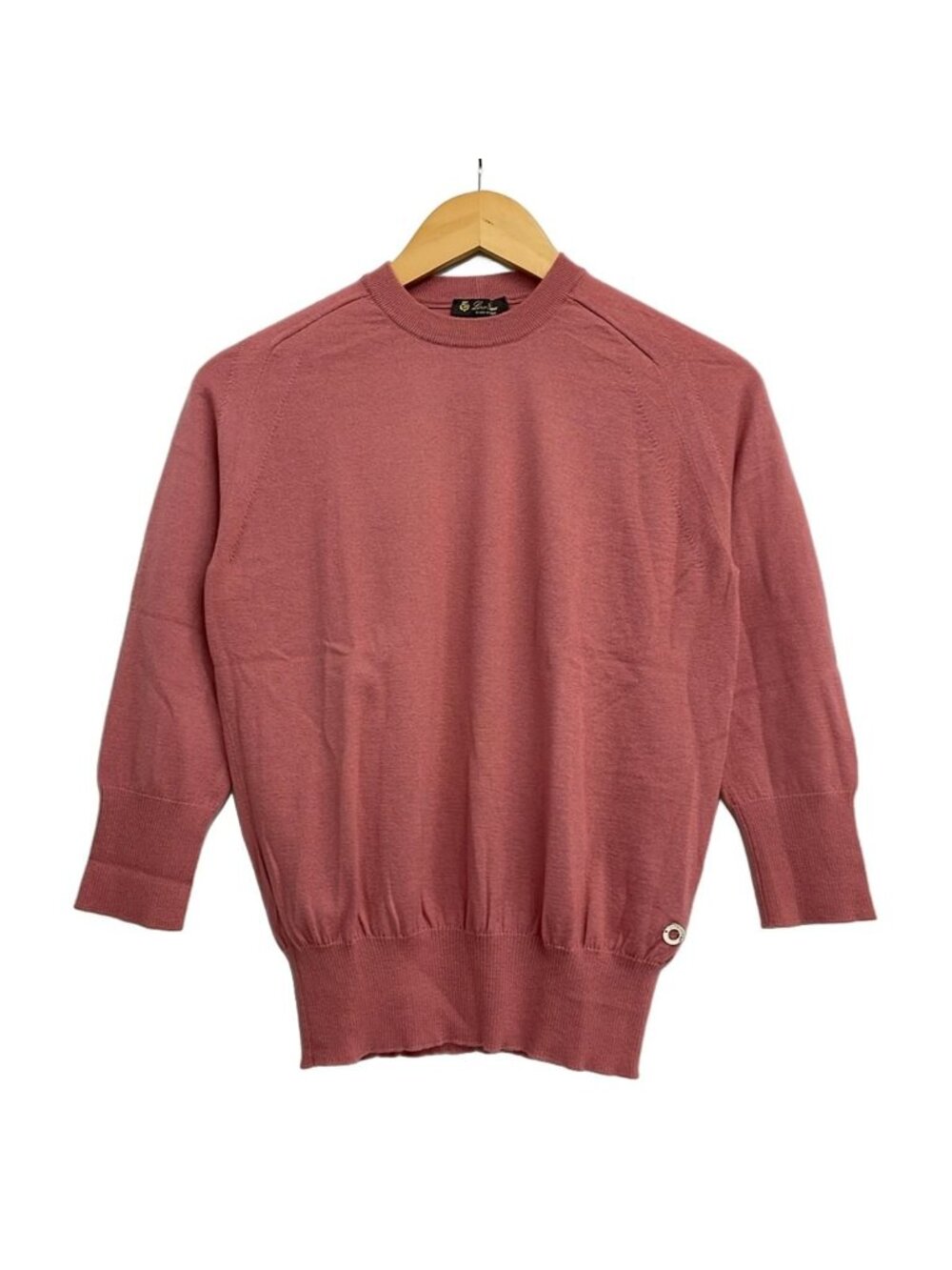 Loro Piana Long Sleeve Sweater 40 M Pink Crew Neck Cashmere